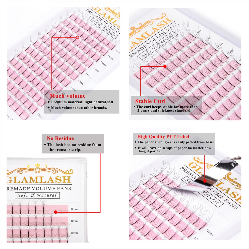 C/D Curl Long Stem Premade Eyelashes Set - Image 5